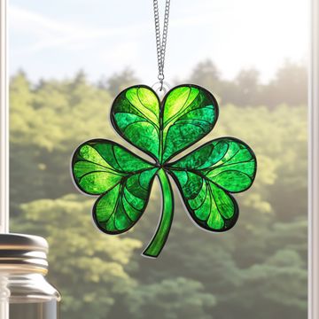 Discover Irish Shamrock St. Patrick's Day Acrylic Suncatcher Hanging