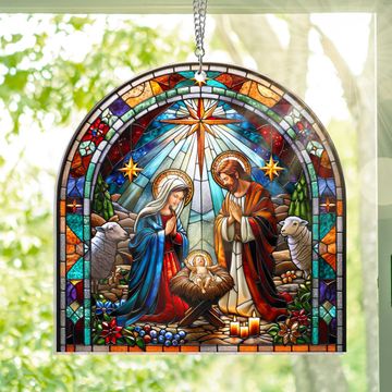 Discover Nativity Christmas O Holy Night Suncatcher Acrylic Hanging