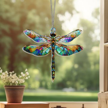 Discover Dragonfly Suncatcher Hanging Sign