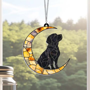 Discover Labrador Retriever Dog On The Moon Acrylic Suncatcher Hanging Sign