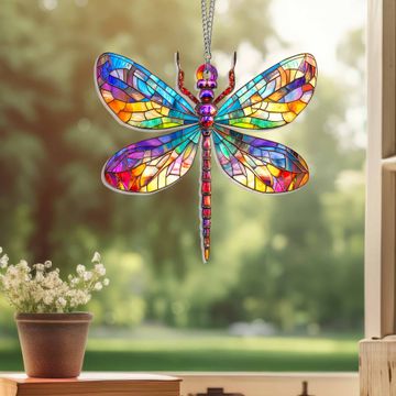 Discover Dragonfly Suncatcher Gift - Acrylic Hanging Decor for Nature Lovers & Boho Homes