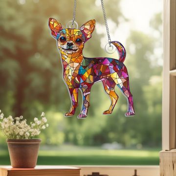 Discover Chihuahua Dog Acrylic Suncatcher Hanging Sign