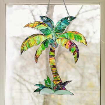 Discover Palm Tree South Carolina Suncatcher Hanging Sign