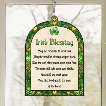 Discover Irish Blessing St. Patrick’s Day Suncatcher Acrylic Hanging