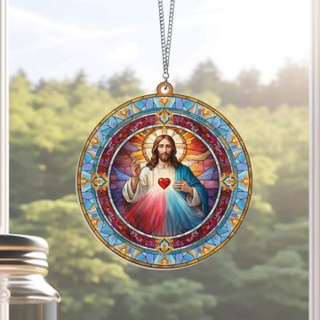 Discover Jesus Sacred Heart of Jesus Suncatcher Acrylic Hanging