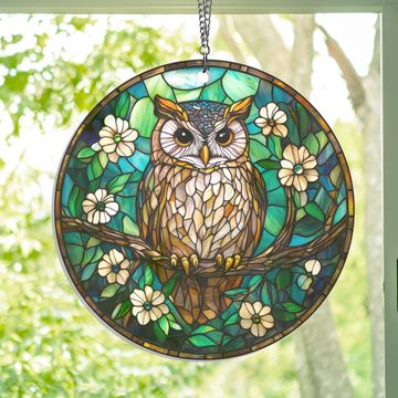 Discover Owl On A Branch Suncatcher Acrylic Hanging