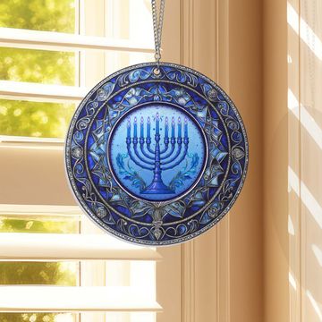 Discover Hanukkah Menorah Candles Suncatcher Acrylic Hanging