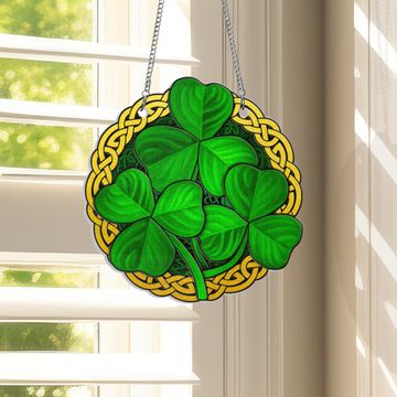 Discover Shamrock Irish St. Patrick’s Day Acrylic Suncatcher Hanging