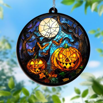 Discover Halloween Spooky 2 Layered Hanging Suncatcher