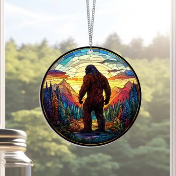 Discover Bigfoot Sasquatch Suncatcher Acrylic Hanging Sign