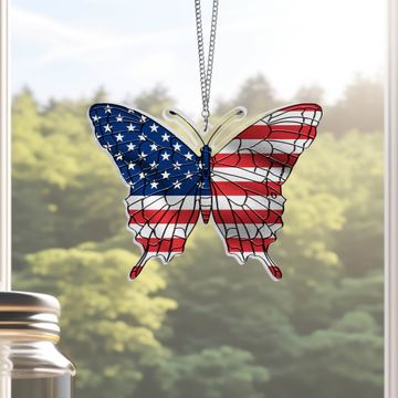 Discover Patriotic Butterfly 4th Of july Suncatcher Window Hanging
