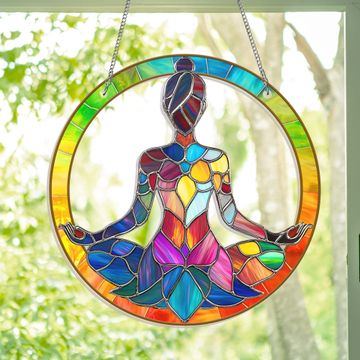 Discover Yoga Namaste Meditation Suncatcher Acrylic Hanging