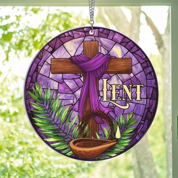 Discover The Season of Lent Easter Acrylic Suncatcher Window Hanging Sign