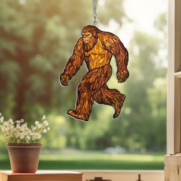 Discover Sasquatch Bigfoot Acrylic Suncatcher Hanging Sign