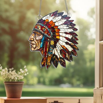 Discover Native American Suncatcher Acrylic Hanging Sign