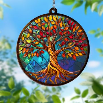 Discover Tree Of Life 2 Layered Hanging Suncatcher