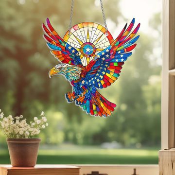 Discover USA Flag American Eagle Suncatcher Acrylic Hanging VTM292ASn