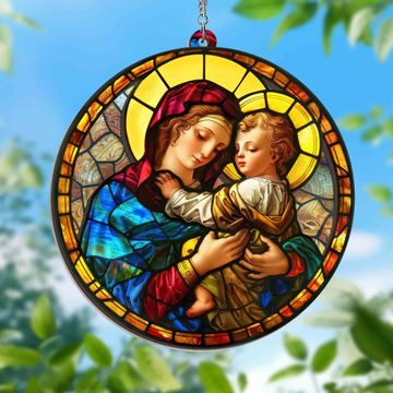 Discover Mother Mary Mother Of Jesus 2 Layered Hanging Suncatcher