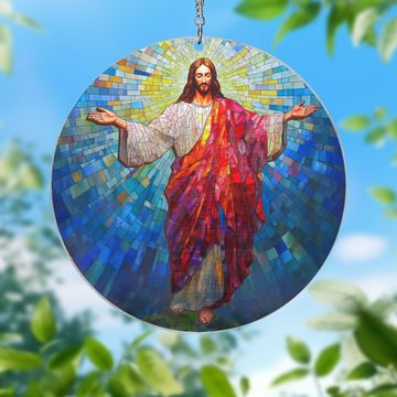 Discover Jesus Christ 2 Layered Hanging Suncatcher
