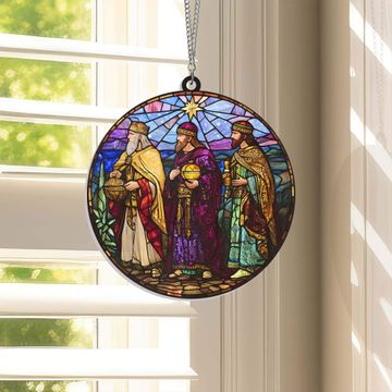 Discover We Three Kings Three Wise Men Nativity story Jesus Christ Christmas Suncatcher Acrylic Hanging Window