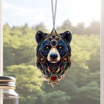Discover Bear Suncatcher Wildlife Animal Acrylic Hanging Sign