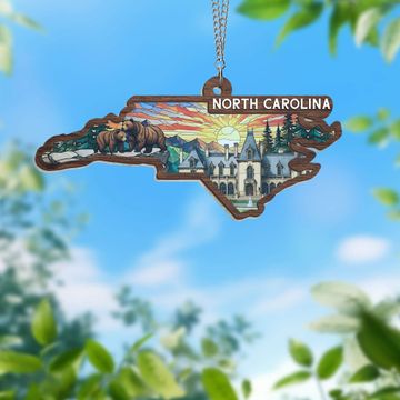 Discover Gift for North Carolina, North Carolina Suncatcher Window Hanging