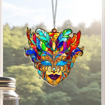 Discover Mardi Gras Acrylic Suncatcher Hanging, come to new Carnival Season