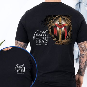 Discover Jesus. Christian Cross. Faith Over Fear American T-Shirt