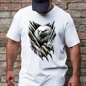 Discover Cool Eagle Claw Scratch Patriotic T-Shirt