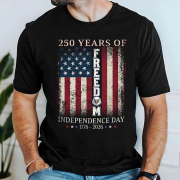 Discover 250 Years of Freedom 1776-2026 Independence Day Patriotic T-Shirt