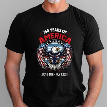 Discover 250 Years of America T-Shirt – Patriotic Bald Eagle 1776-2026 Shirt
