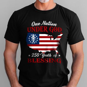 Discover 250 Years of Blessing T-shirt, 1776 2026 One Nation Under God Shirt