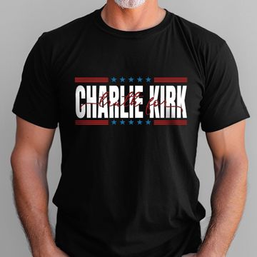 Discover Charlie Kirk Shirt Patriotic Graphic Tee T-Shirt for Men