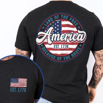 Discover America Est. 1776 Land Of The Free Because Of The Brave T-Shirt