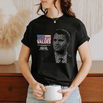 Discover Charlie Kirk Tribute T-Shirt - Patriotic American Bella Canvas Shirt