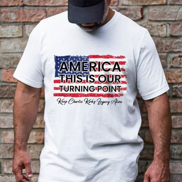 Discover Charlie Kirk Tribute T-shirt - This Is Our Turning Point Bella Canvas Tee