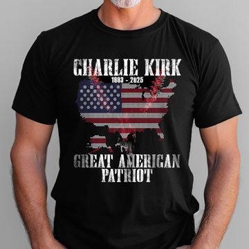 Discover Charlie Kirk Memorial T-Shirt - Great American Patriot Tribute Shirt