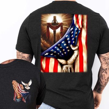 Discover Christian Cross American T-Shirt
