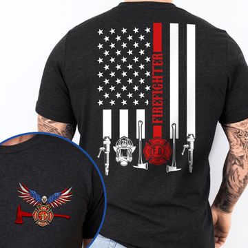Discover The Thin Red Line American Eagle Firefighter T-Shirt