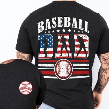 Discover Gift for Dad, Father's Day, Proud Baseball Dad, Baseball Dad T-shirt