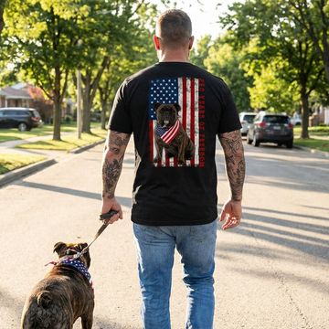 Discover Patriotic Bulldog American T-shirt, 250 Years of Freedom 1776 2026 Tee for Dog Lovers