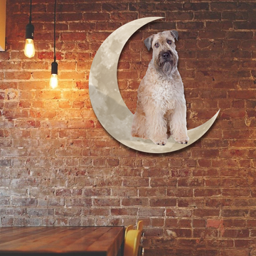 Discover Soft-coated Wheaten Terrier Dog And Moon Hanging Metal Sign QNK879MSv45