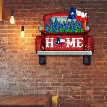 Discover Texas Home Hanging Metal Sign