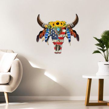 Discover Native American Hanging Metal Sign Flower