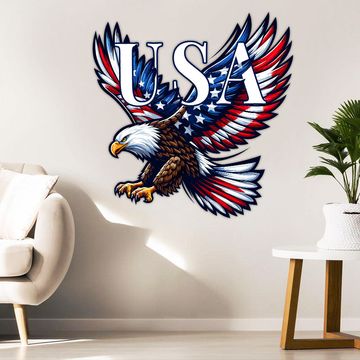 Discover USA 250th Anniversary Patriotic Eagle Hanging Metal Sign