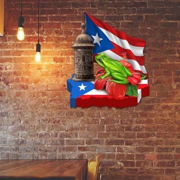 Discover Coqui Frog Puerto Rico Hanging Metal Sign