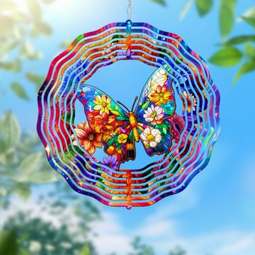 Discover Butterfly Flowers Wind Spinner