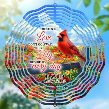 Discover Personalized Memorial Red Cardinal Wind Spinner