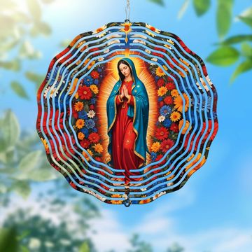Discover Our Lady of Guadalupe Virgin Mary Wind Spinner 3-Day Shipping