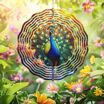 Discover Peacock Spring Wind Spinner 3-Day Shipping